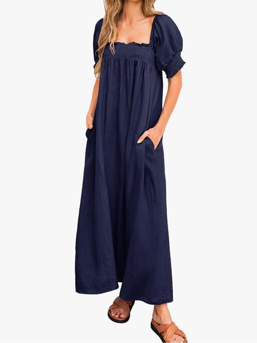 Kirundo Maxi dress puff sleeves